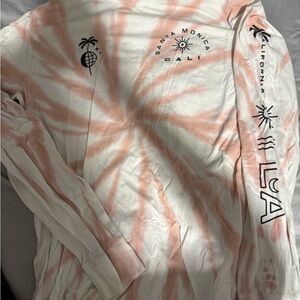 Aeropostale coral Tie-Dye Graphic Tee